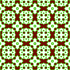 Fototapeta na wymiar Geometric vector pattern with green and red colors. Seamless abstract ornament for wallpapers and backgrounds.