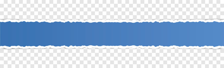blue vector torn paper with ripped edges with space for your text