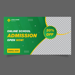 online school admission  Youtube thumbnail template & video thumbnail template