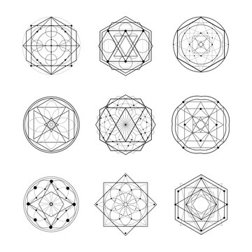 Sacred Geometry Shape Vector Illustration