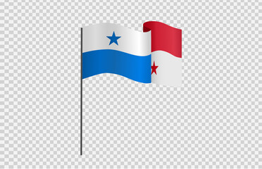 Panama flag of American isolated  on png or transparent  background,Symbols of Panama , template for banner,card,advertising ,promote, TV commercial, ads, web design,poster, vector illustration