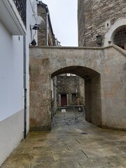 Fototapeta na wymiar Entrada de acceso al Parador de Turismo de Vilalba, Galicia