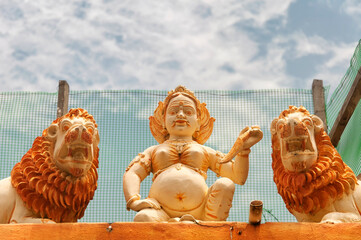 hindu temple statues georgetown penang malaysia - obrazy, fototapety, plakaty