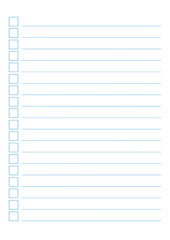 Graph paper. Printable To do list with check boxes, checklist, grid paper with color horizontal lines. Geometric pattern for school, textures, notebook, diary. Realistic lined paper blank size A4