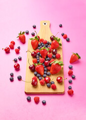Fresh berries, blueberry, strawberry, raspberry and cherry