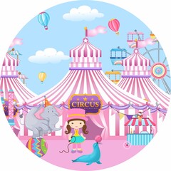 Painel de Aniversário tema do circo