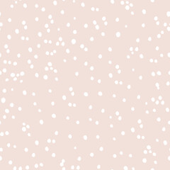 Seamless Pattern Abstract Style White Dots on a Beige Background. Vector Illustration