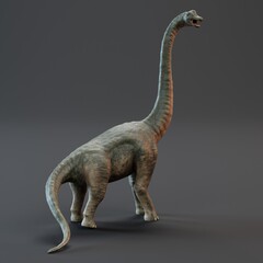 Realistic 3D Render of Brachiosaurus Dinosaur