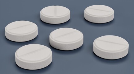 Realistic 3D Render of Covid-19 Vaccine Pill