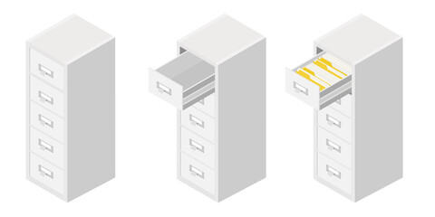 Filing cabinet isometric