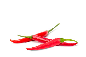 Red hot Chili pepper isolated on a white background.