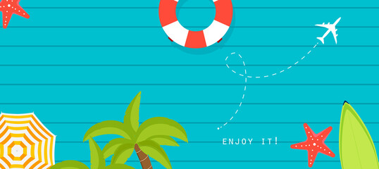 Summer Holiday Banner. Vector illustration © viktorijareut