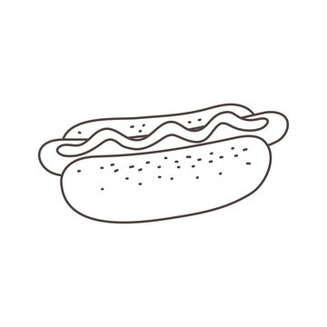 hot dog outline