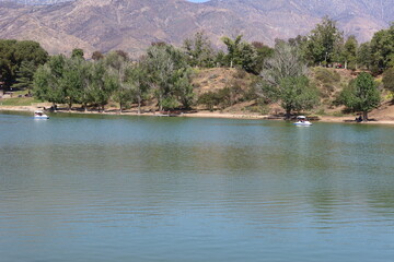 Paddle-boats on a California Recreational Lake