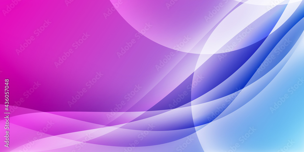Poster pink and cyan gradient random shapes abstract modern backdrop concept. new wallpaper design in two c