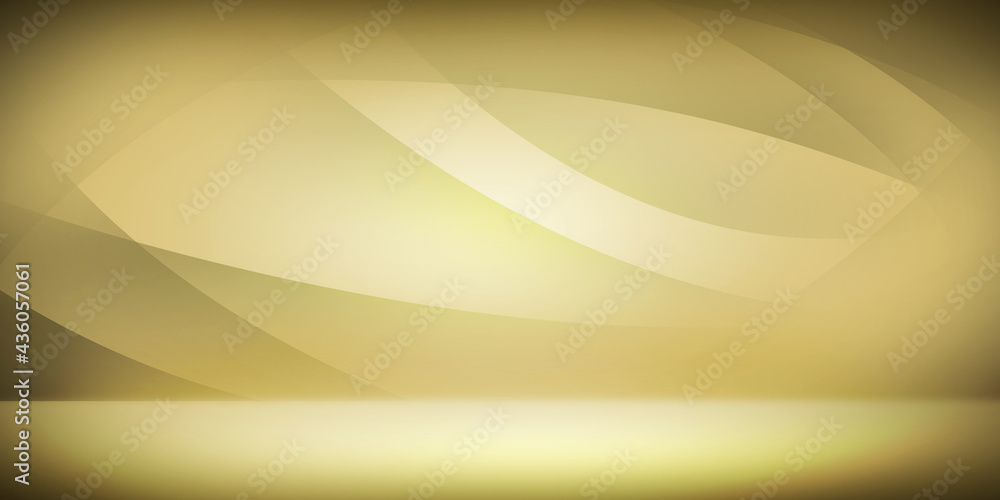 Aufkleber 3d rendered glowing wall and empty room space abstract backdrop with random shapes texture on wall. 