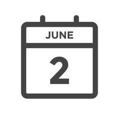 June 2 Calendar Day or Calender Date for Deadlines or Appointment