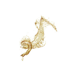 3D illustration of realistic oil splash