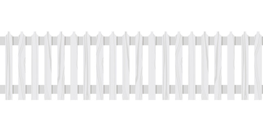 White wooden fence