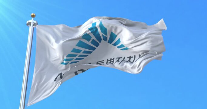 Flag of Sejong, city of South Korea, Loop