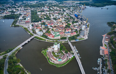 Vyborg, Russia aerial from above