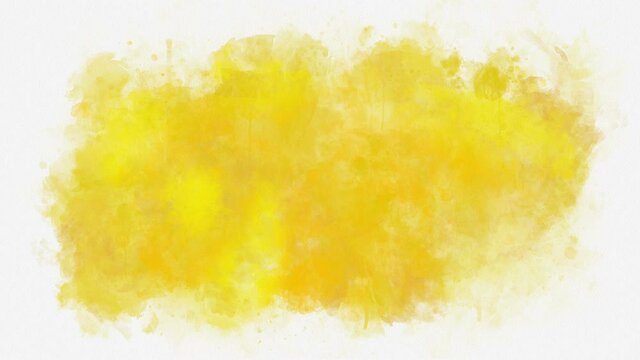 yellow abstract background with ink splash and watercolor motion effect