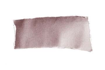 ripped old brown paper on white background