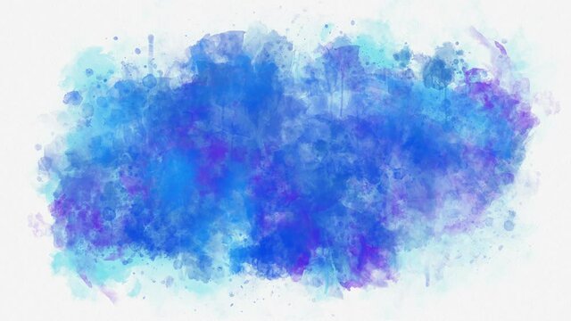 blue abstract background with ink splash and watercolor motion effect