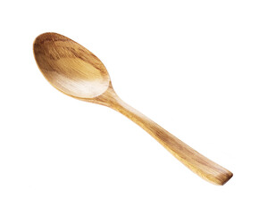 wooden spoon, russian handcrafted spoon for meal. traditional kitchenware