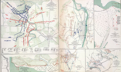 Maps of key battles and movements of the civil war