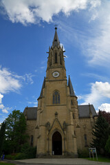 Fototapeta na wymiar Die Herz Jesu Pfarrkirche in Bad Kissingen