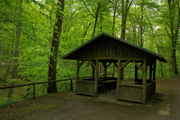 Die Kaskadentalhütte im Kaskadental bei Bad Kissingen