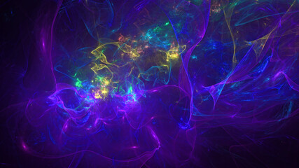 3d effect - abstract space scene