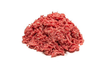 Chopped meat background. Top view.