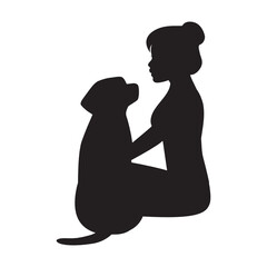 woman with dog