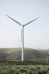 Close up of wind turbine