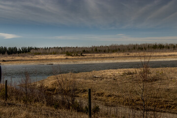 Channels from the Red Deer river cut through the park. Markerville NA, Red Deer County, Alberta, Canada
