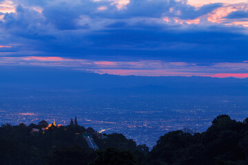 Morning Time At Chiang Mai City Thailand.