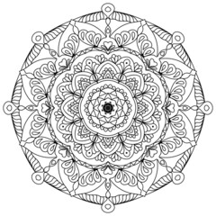 mandala pattern, ornament, coloring page