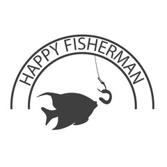 Fisherman s Day. Holiday. Icon Dedicated to all fishing professionals or amateurs. Vector