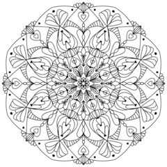 mandala pattern, ornament, coloring page