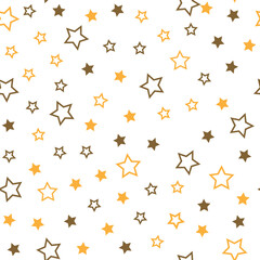 Fototapeta premium Stars seamless pattern. Design for fabric, wrapping paper, background, wallpaper. Vector.