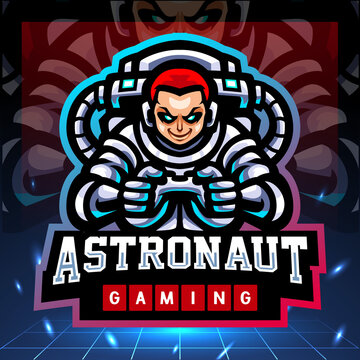 Astronaut gaming mascot. esport logo design