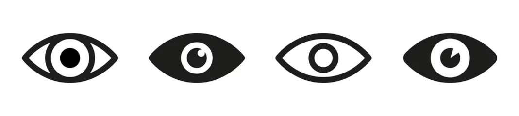 Foto op Aluminium Set of eyes icon, eye sign design © Vitalii