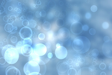 Blue turquoise abstract shiny blurred background texture with circular bokeh lights. Beautiful backdrop.