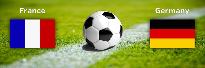 Football international match baner france vs. germany