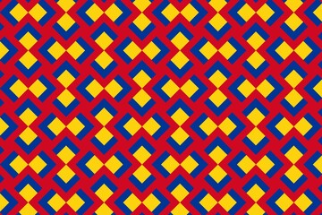 Simple geometric pattern in the colors of the national flag of Colombia