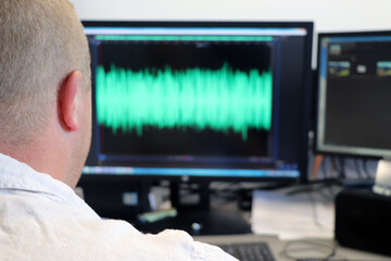 Editing sound in Adobe Illustrator. Audio recording Studi