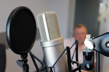 microphone. Audio recording Studi. Office space