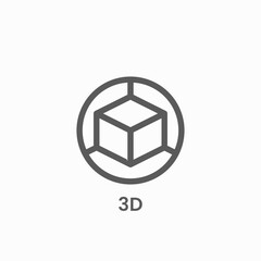 3D Object Icon Design Vector Template